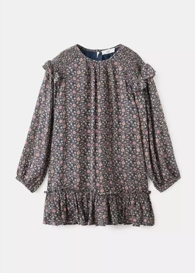 Robe imprimée à volants