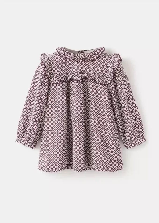 Robe imprimée à volants Robe imprimée à volants