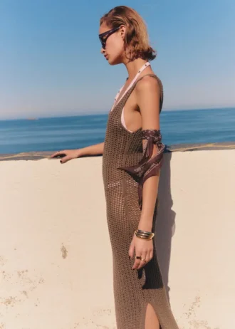 Robe longue en crochet