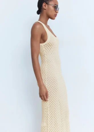 Robe longue en crochet