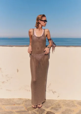Robe longue en crochet