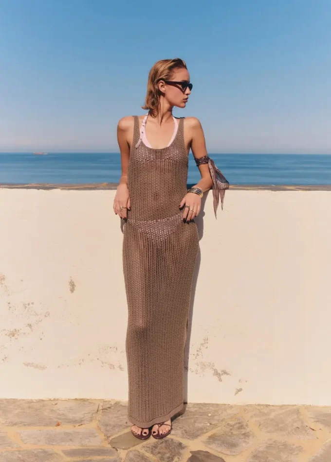 Robe longue en crochet Robe longue en crochet