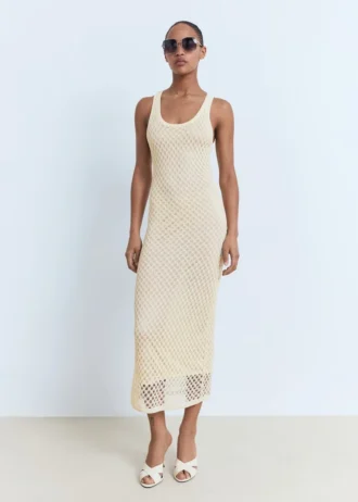 Robe longue en crochet