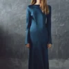 Robe longue en satin Robe longue en satin