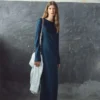 Robe longue en satin Robe longue en satin