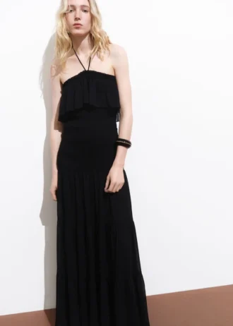 Robe longue à volants