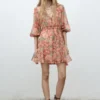 Robe à manches bouffantes et imprimé floral Robe à manches bouffantes et imprimé floral