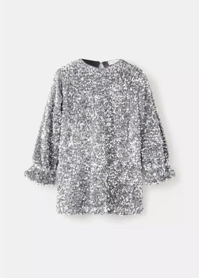 Robe à manches longues et paillettes Robe à manches longues et paillettes