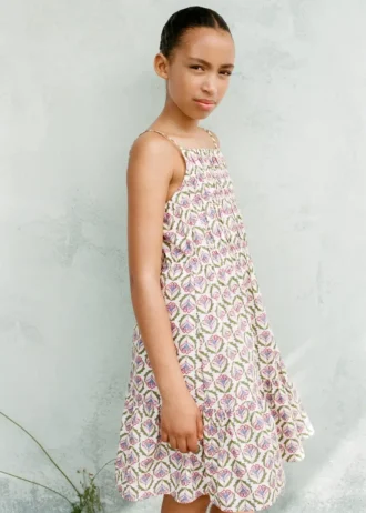 Robe mi-longue imprimée