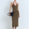 Robe midi avec décolleté dans le dos Robe midi avec décolleté dans le dos
