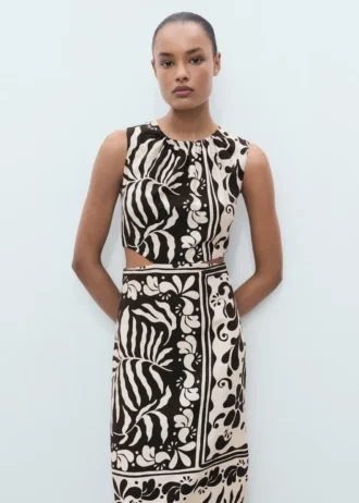 Robe midi avec découpes