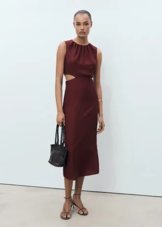 Robe midi avec découpes
