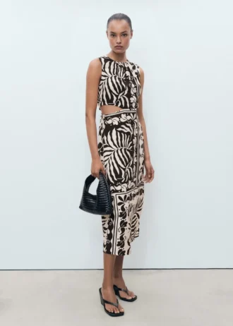 Robe midi avec découpes