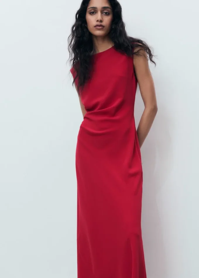 Robe midi froncée Robe midi froncée