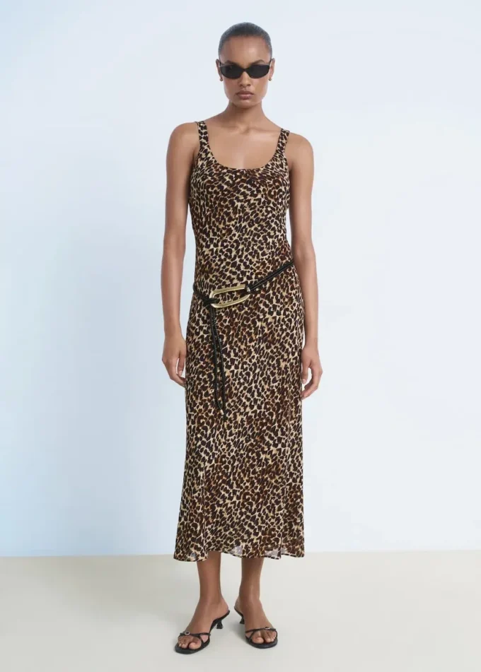 Robe midi léopard Robe midi léopard