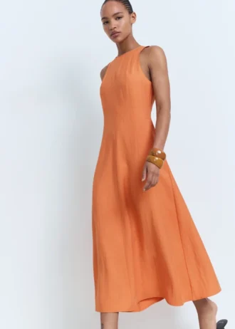 Robe midi évasée