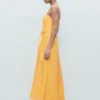 Robe à nœud en lin mélangé Robe à nœud en lin mélangé