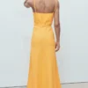 Robe à nœud en lin mélangé Robe à nœud en lin mélangé