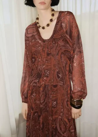 Robe oversize à imprimé cachemire