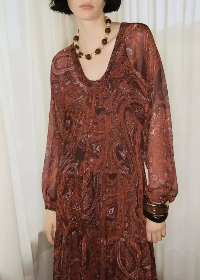 Robe oversize à imprimé cachemire Robe oversize à imprimé cachemire