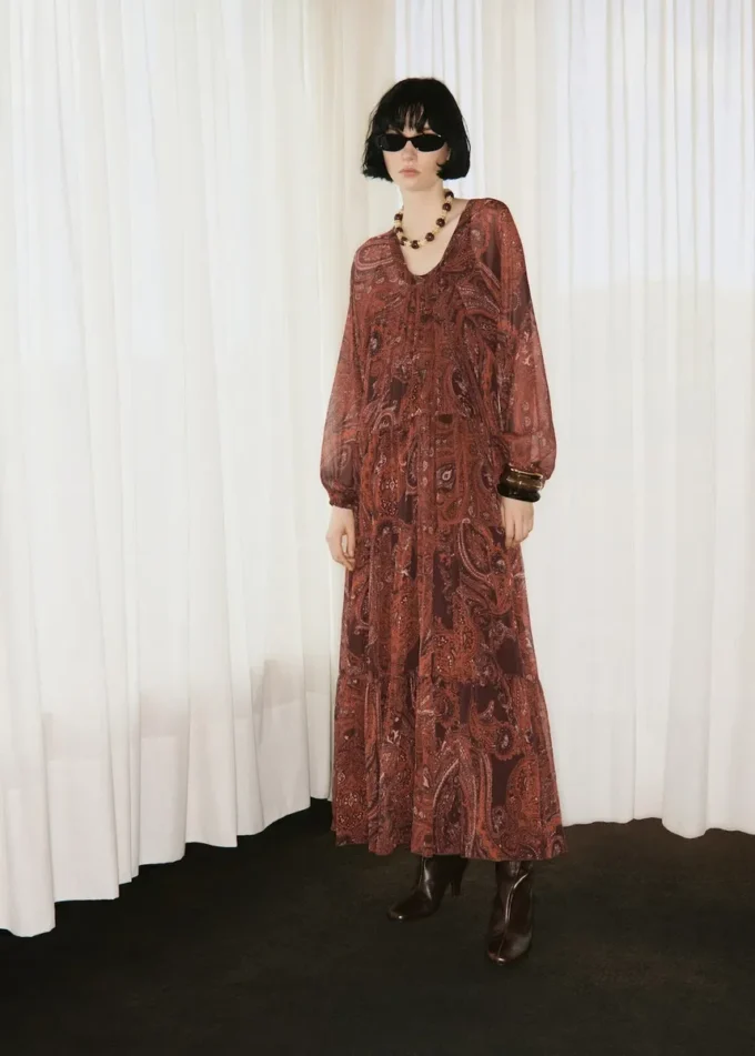 Robe oversize à imprimé cachemire Robe oversize à imprimé cachemire