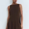 Robe plissée A-line Robe plissée A-line