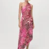 Robe plissée asymétrique avec ouverture Robe plissée asymétrique avec ouverture