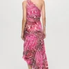 Robe plissée asymétrique avec ouverture Robe plissée asymétrique avec ouverture