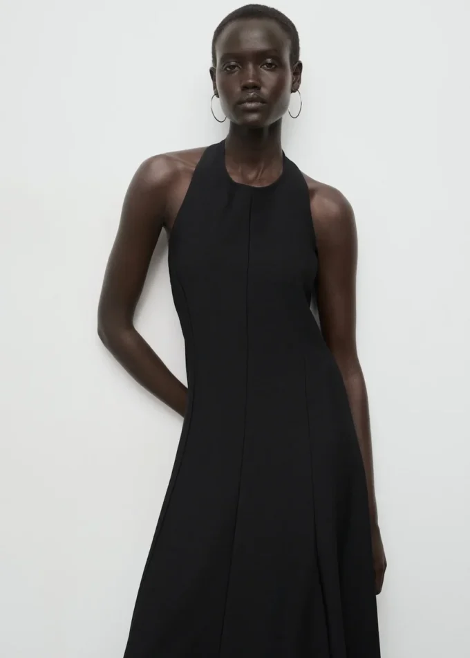Robe plissée à dos nu Robe plissée à dos nu
