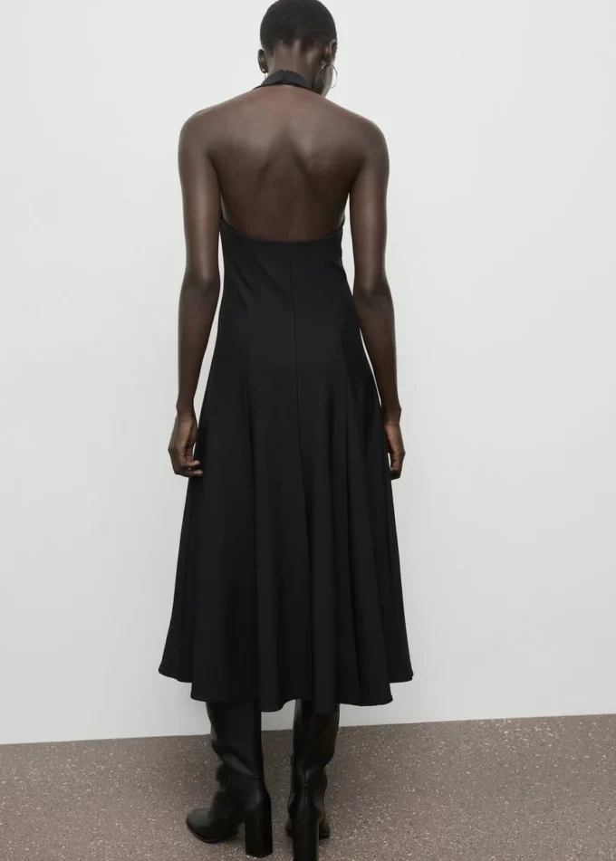 Robe plissée à dos nu Robe plissée à dos nu