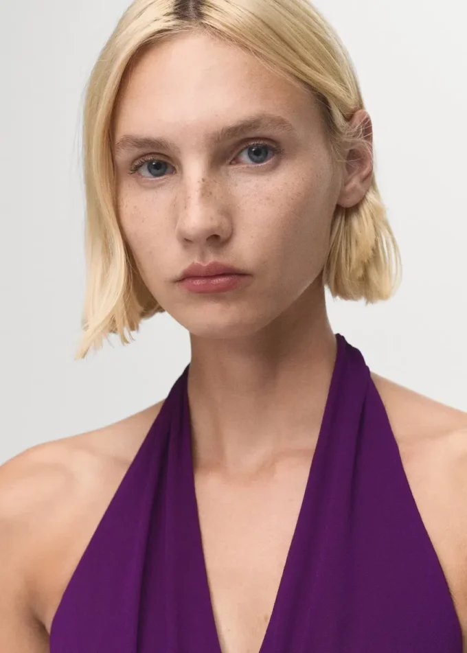 Robe plissée à dos nu Robe plissée à dos nu