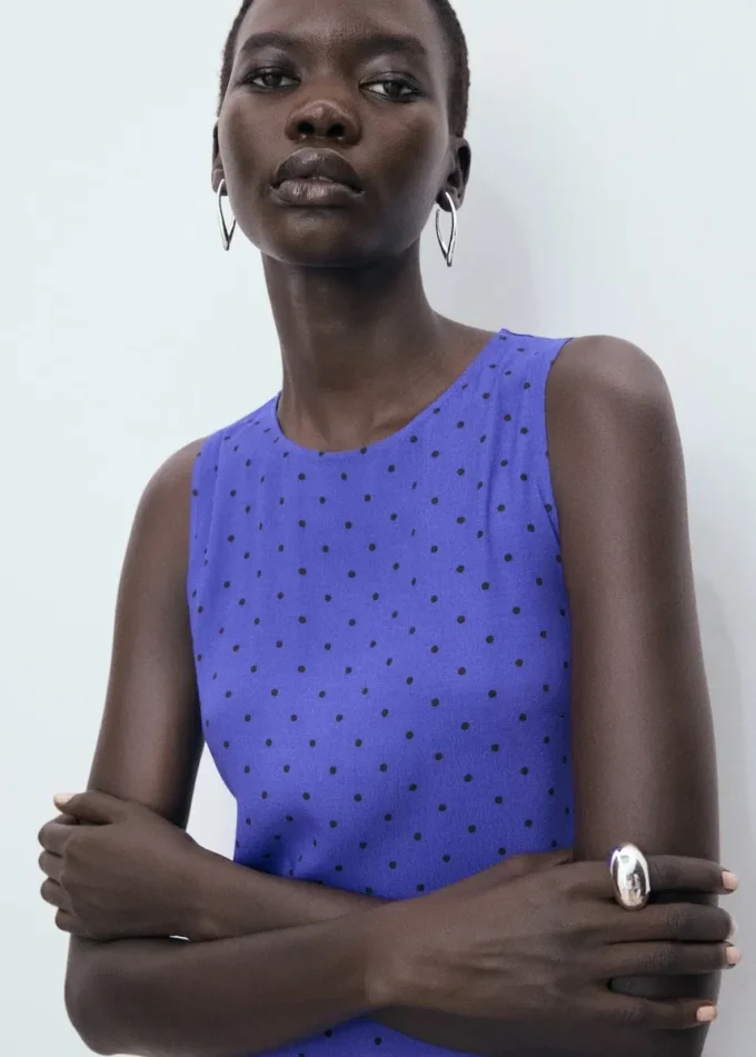Robe à pois avec nœud Robe à pois avec nœud