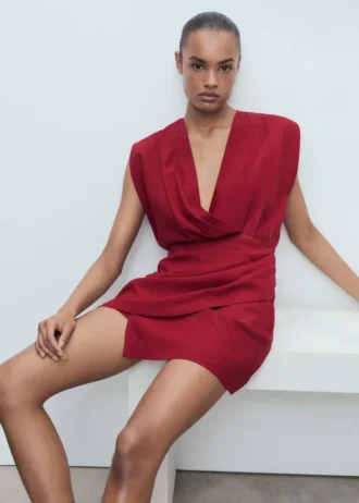Robe portefeuille en lyocell