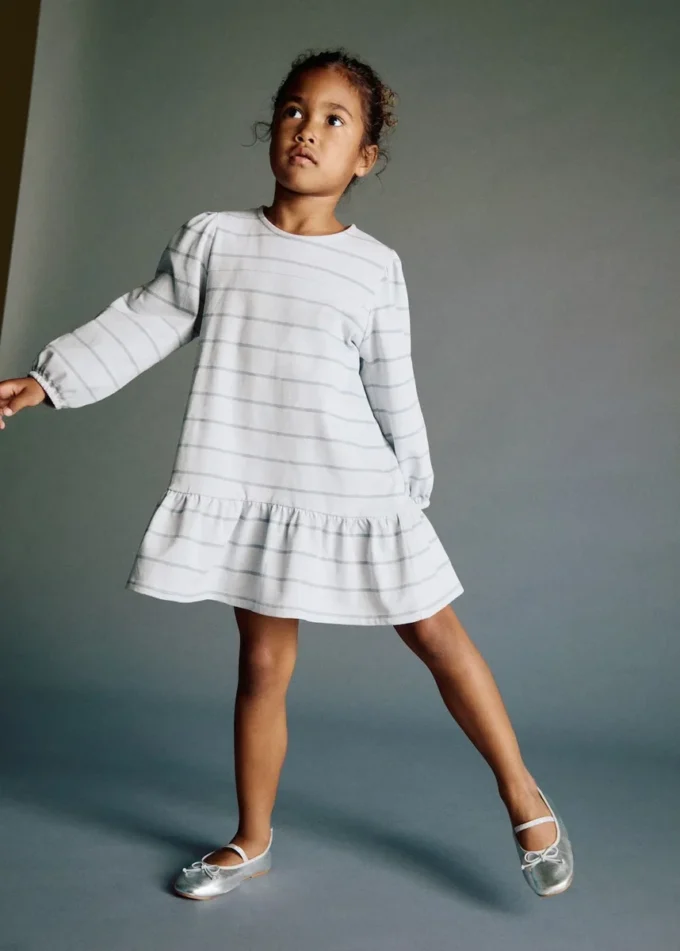 Robe rayée en coton mélangé Robe rayée en coton mélangé