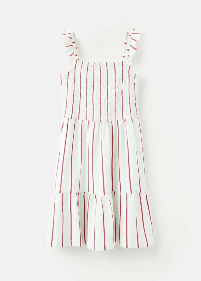 Robe à rayures et volants Robe à rayures et volants