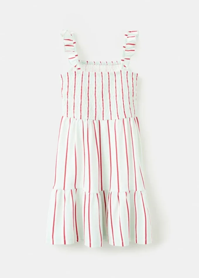 Robe à rayures et volants Robe à rayures et volants
