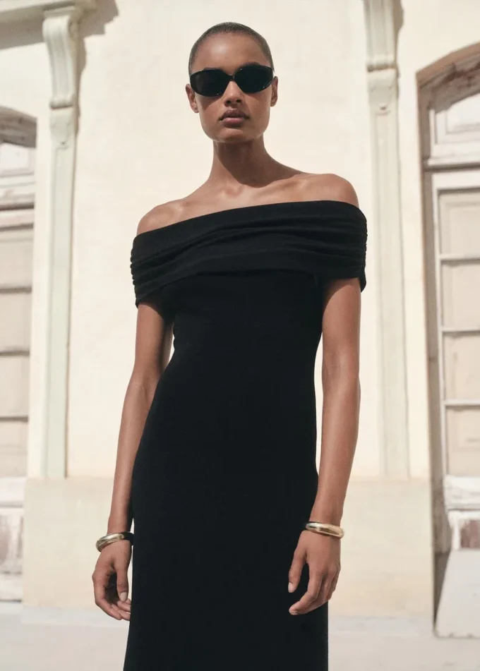Robe sans bretelles en maille Robe sans bretelles en maille