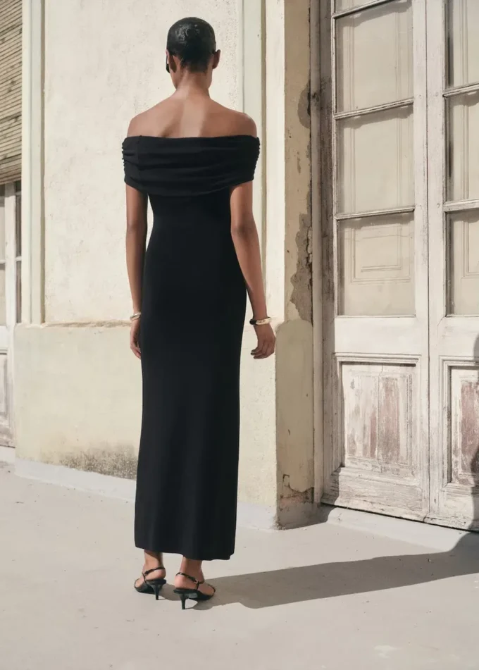 Robe sans bretelles en maille Robe sans bretelles en maille