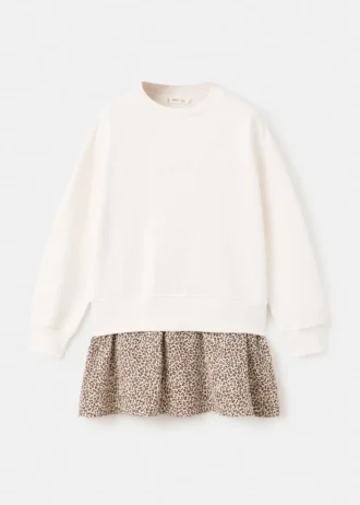 Robe sweat-shirt imprimé léopard