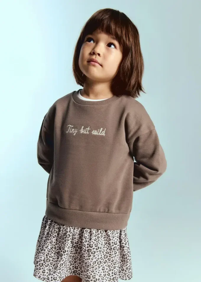 Robe sweat-shirt imprimé léopard Robe sweat-shirt imprimé léopard