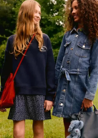 Robe sweat-shirt à motif floral