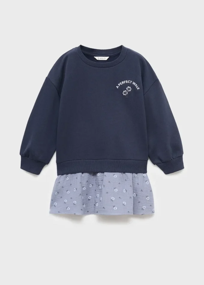 Robe sweat-shirt à motif floral Robe sweat-shirt à motif floral