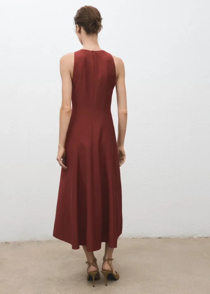 Robe trapèze avec godets Robe trapèze avec godets