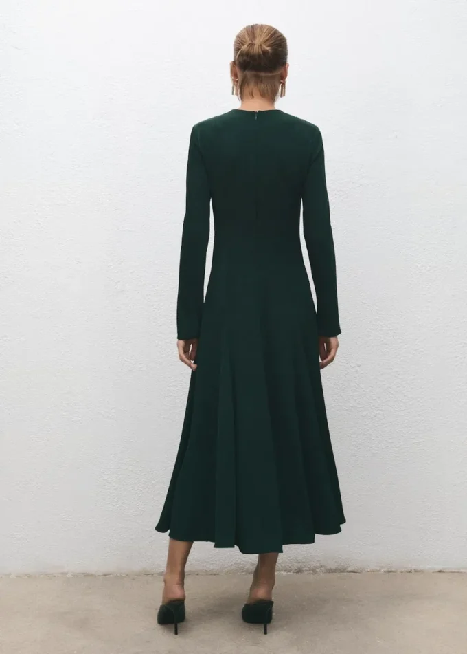 Robe trapèze avec godets Robe trapèze avec godets