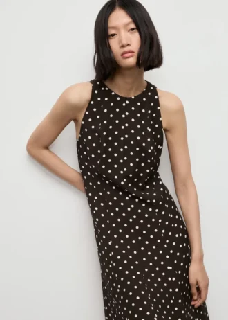 Robe trapèze à pois