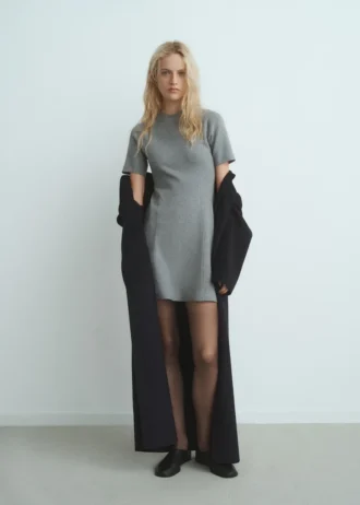 Robe évasée en maille fine