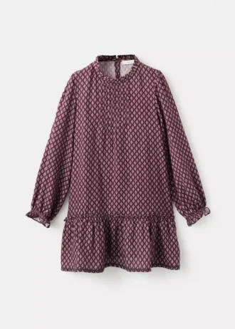 Robe à volants imprimée