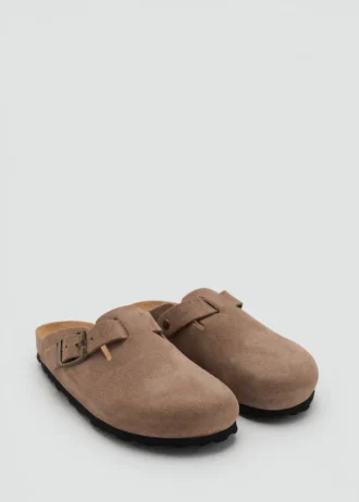 Sabots en cuir avec boucle