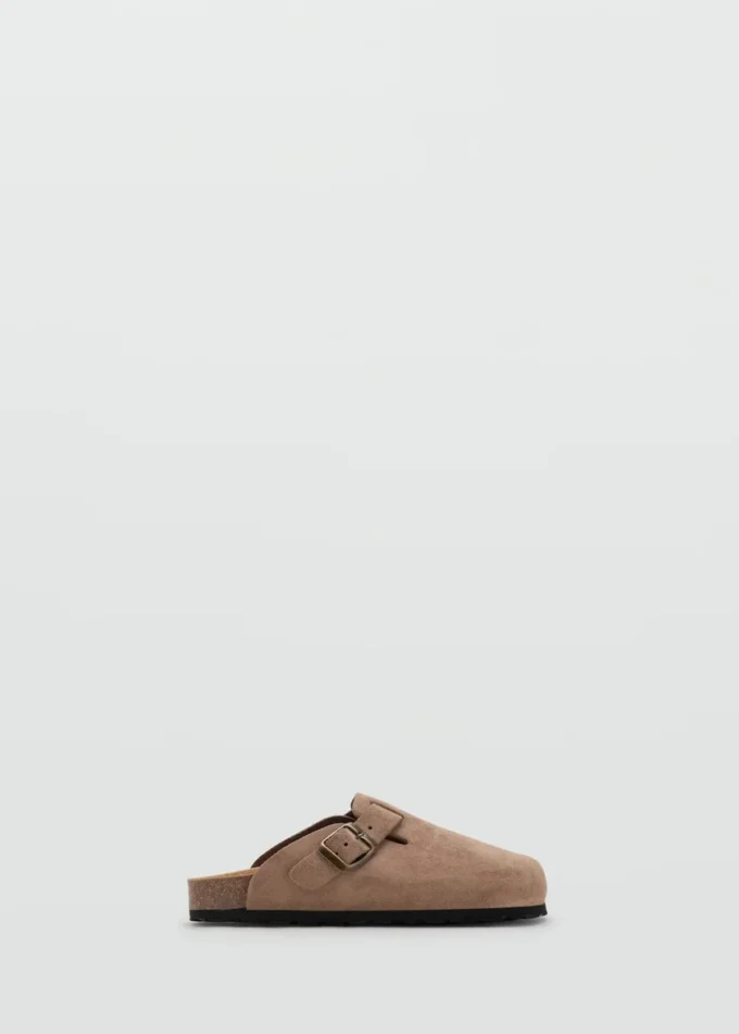 Sabots en cuir avec boucle