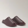 Sabots en cuir avec détails cousus Sabots en cuir avec détails cousus